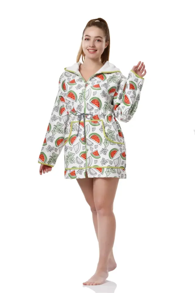 Desenli Plaj Elbisesi(TEK BEDEN&KALIP)