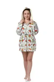 Desenli Plaj Elbisesi(TEK BEDEN&KALIP)