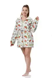 Desenli Plaj Elbisesi(TEK BEDEN&KALIP)