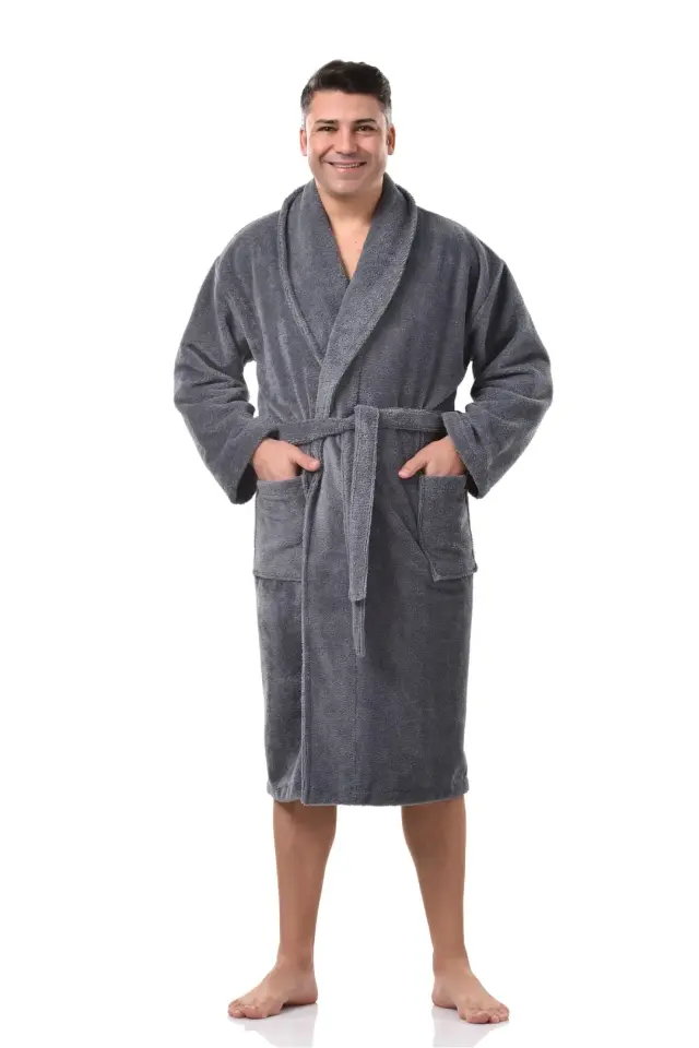 Koyu Gri Bornoz
