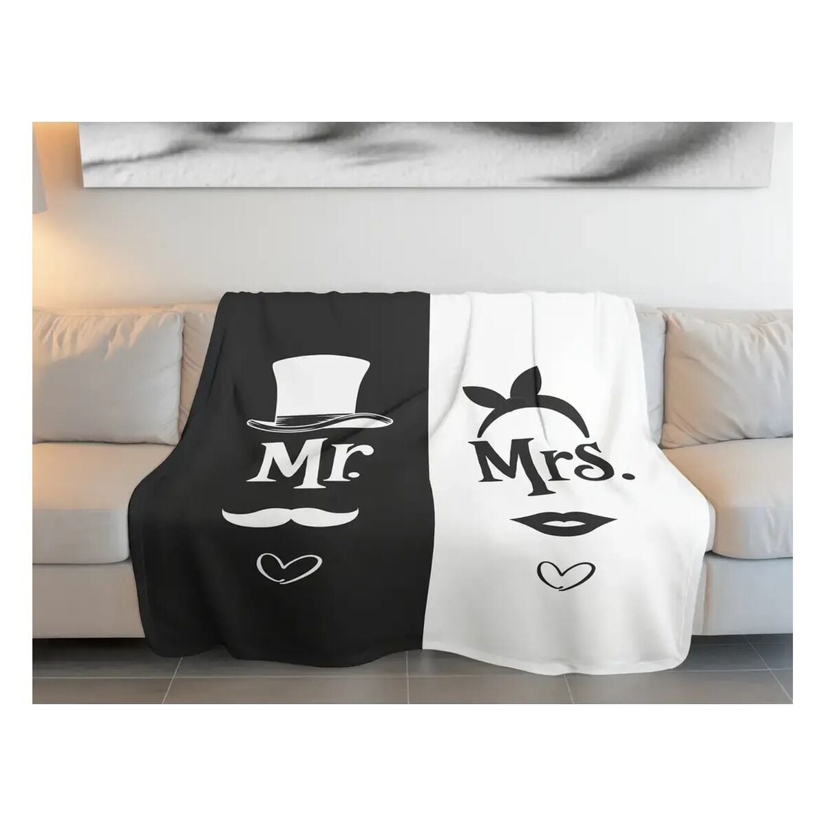 Sevgililer Günü Mr Mrs Sherpa Battaniye
