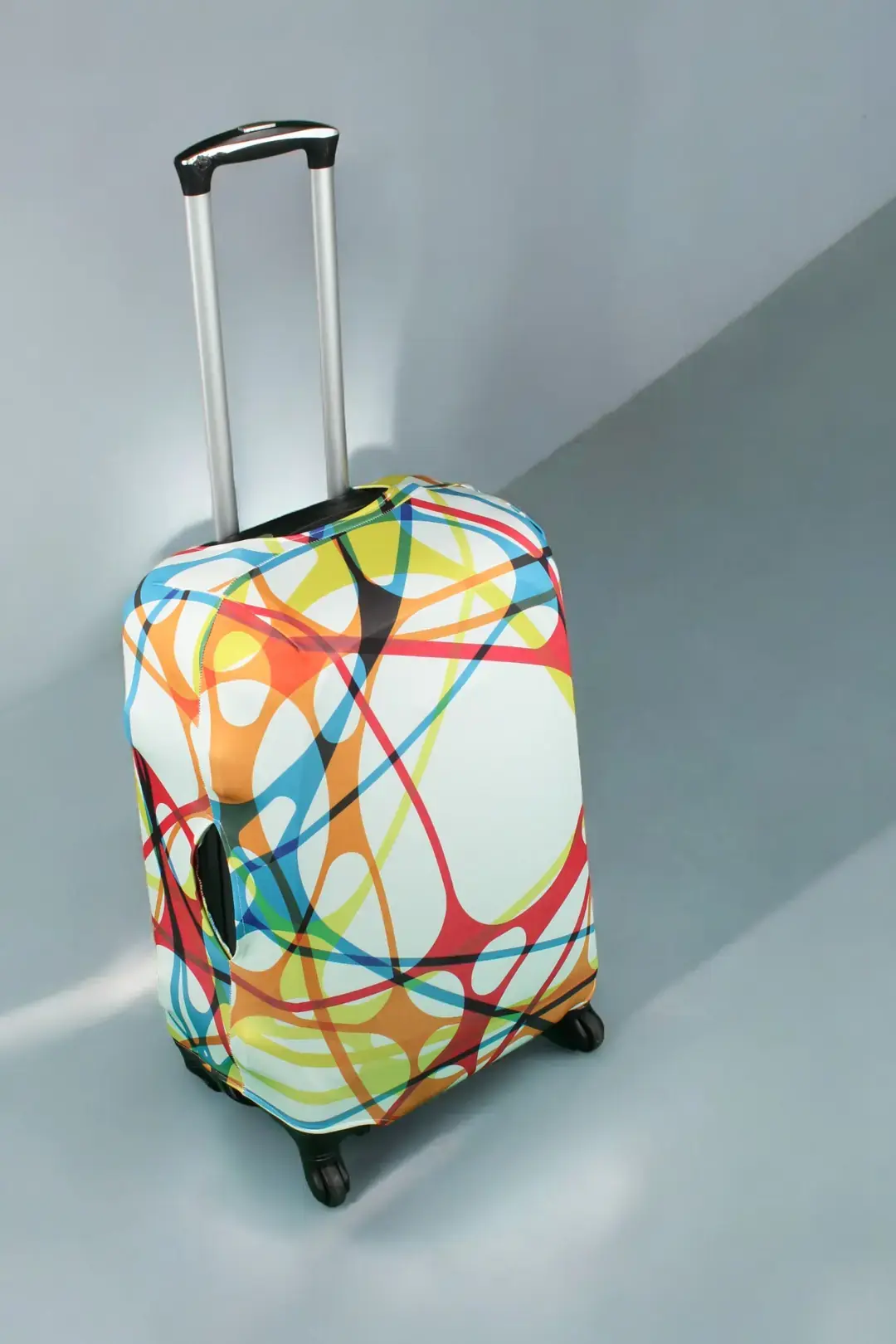 Renkli Desenli Valiz Bavul Koruyucu Giydirilebilir Kılıf