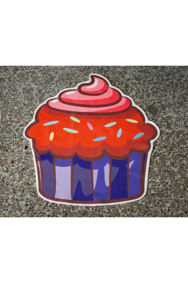 3'lü Cupcake Tasarımlı Mikrofiber Mutfak Havlusu, Temizlik Bezi, Bulaşık Matı, El Havlusu çok renkli