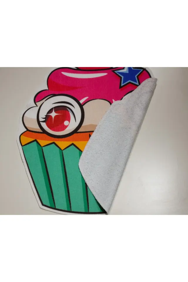 3'lü Cupcake Tasarımlı Mikrofiber Mutfak Havlusu, Temizlik Bezi, Bulaşık Matı, El Havlusu çok renkli