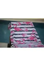 Flamingo Desenli Plaj Havlusu pembe - 70 x 140
