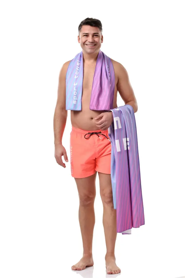 Lila Spor Ve Fitness Havlusu lila