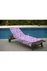 PEMBE BALIK DESENLİ PLAJ HAVLUSU pembe beyaz - 70 x 140