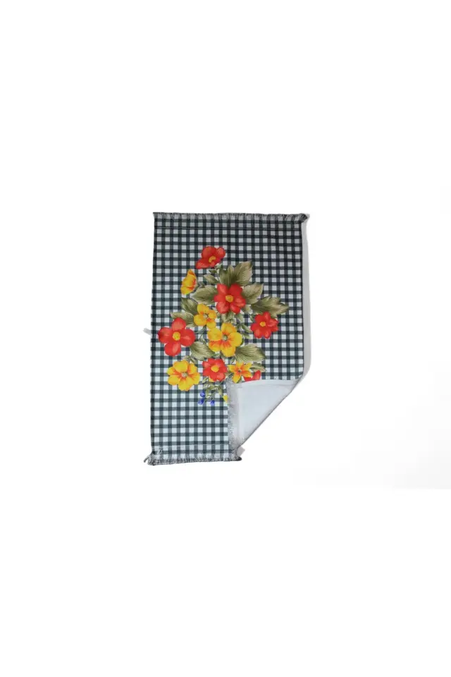 Saçaklı Baskılı Su Emici Yumuşak El ve Yüz Havlu Seti 40x60 cm Çiçek-Pötikare