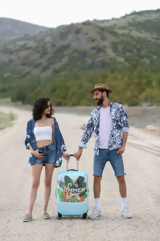 Valiz Bavul Koruyucu Giydirilebilir Kılıf Büyük Boy