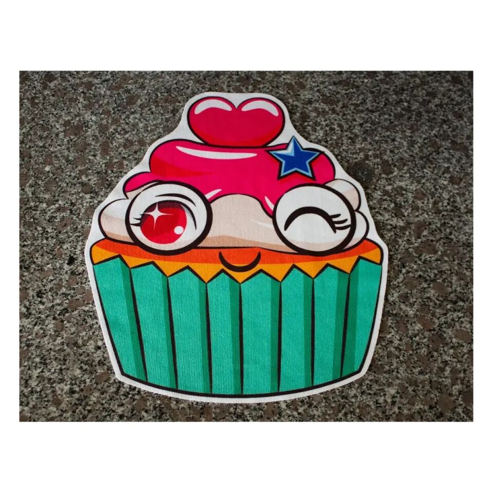 3’lü Cupcake Desenli Mikrofiber Mutfak Havlusu