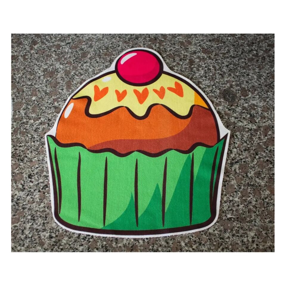 3’lü Cupcake Desenli Mikrofiber Mutfak Havlusu