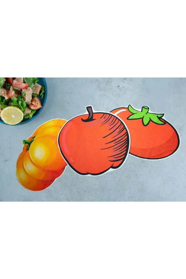 3'lü Meyve-sebze Tasarımlı Mikrofiber Mutfak Havlusu, Temizlik Bezi, Bulaşık Matı, El Havlusu