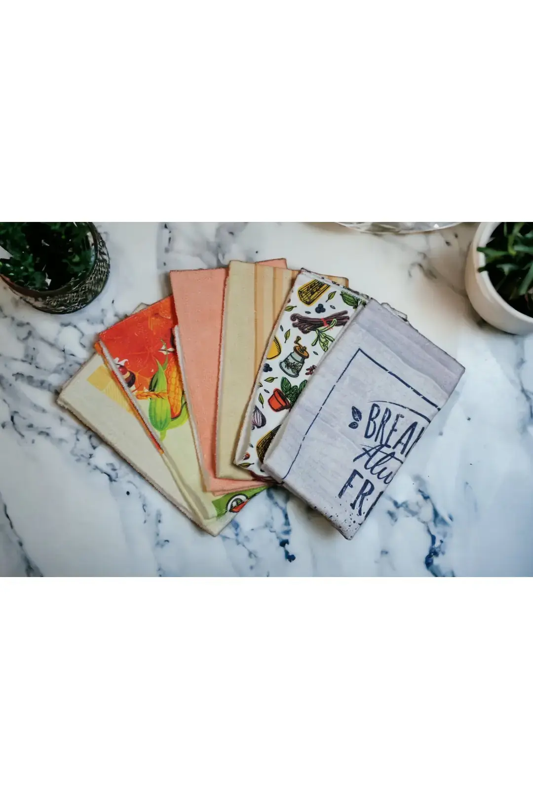 Dijital Baskılı 3'lü Mutfak Havlusu El Havlusu Yüz Havlusu Kurulama Bezi 30x50