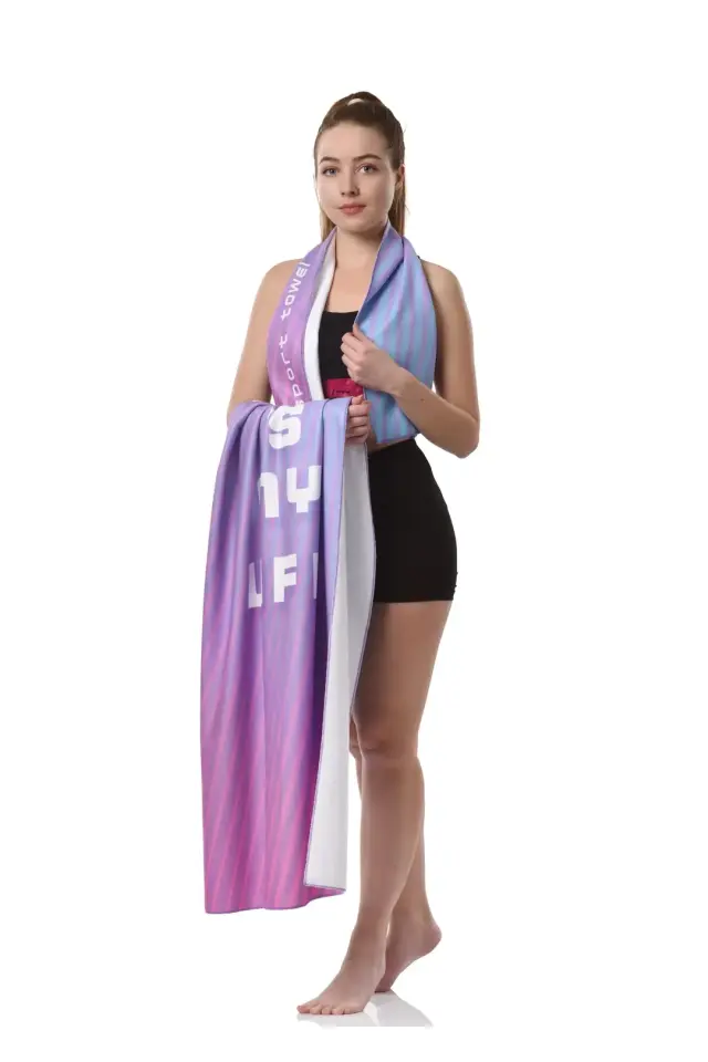 Lila Spor Ve Fitness Havlusu