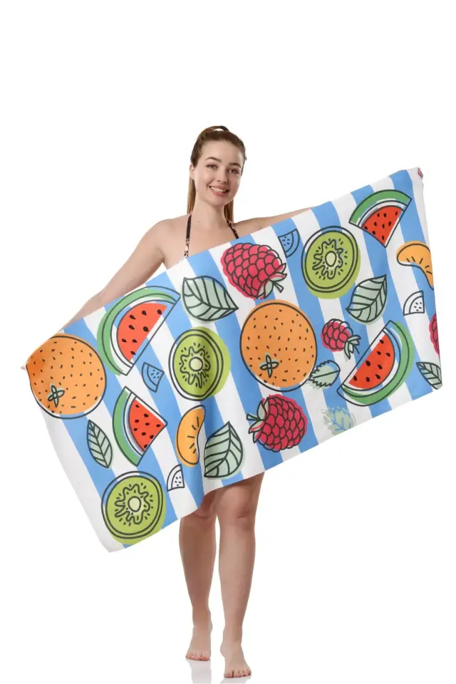 Meyve Desenli Plaj Havlusu